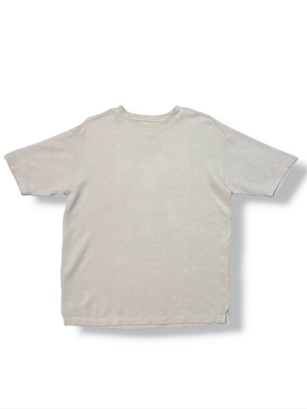 TOMMY BAHAMA Ivory Silk Cotton Blend Ribbed Crew Neck Shirt Size Small VINTAGE
